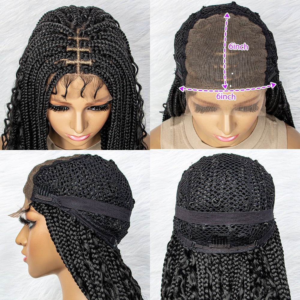 Synthetic Lace Front Wigs Braided Wigs 6x6 Lace