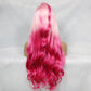 New In Princess Wig Lovely Pink Synthetic Hair  Wig With bun