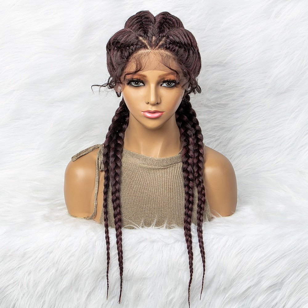 26" Synthetic Lace Front Wigs Braided Wigs