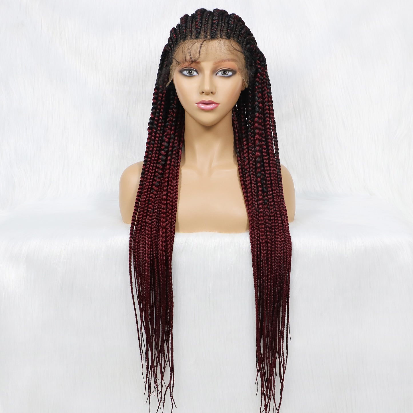 13x9 Lace Synthetic Lace Front Braids Wig 36’‘Braiding Hair Wig For Black Women