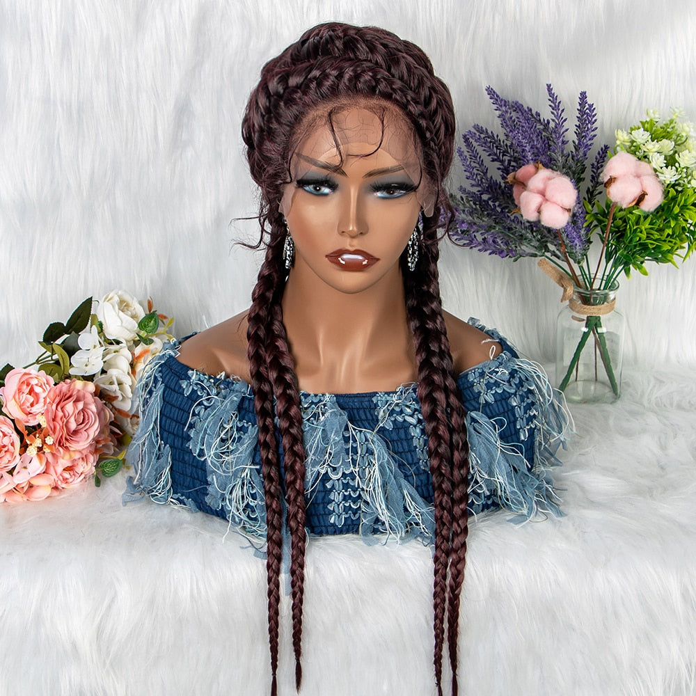 Daliy Use 24 Inches Braiding Hair Wigs