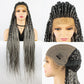 13x9 Lace Synthetic Lace Front Braids Wig 36’‘Braiding Hair Wig For Black Women