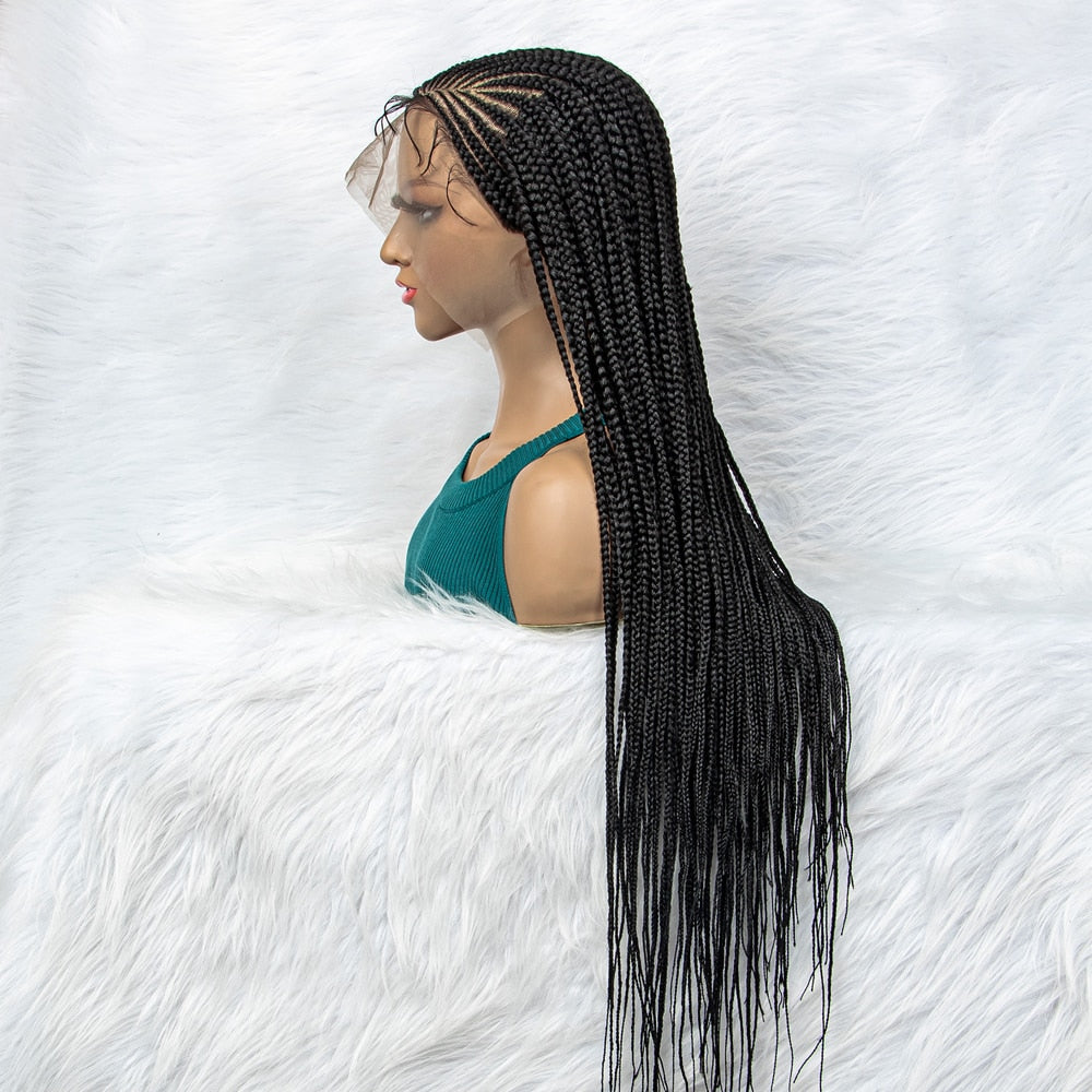 New Arrival 13x6 Lace Front Natural Braids Wig With Baby Hair for Black Women Daily Use