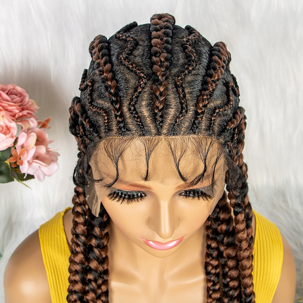 New Braided Wigs  Hot Sale Synthetic Full Lace Wig