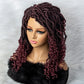 2x4 Lace Curly Braided Wigs Crochet Dreadlocks Wigs for Black Women