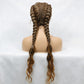 28'' Synthetic Cornrow Braids Wig  Natural Wave Hair  Flash Sale With Baby Hair