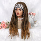 Daily  Wig 22inch Crochet Hair Head Bangs Braided Wigs