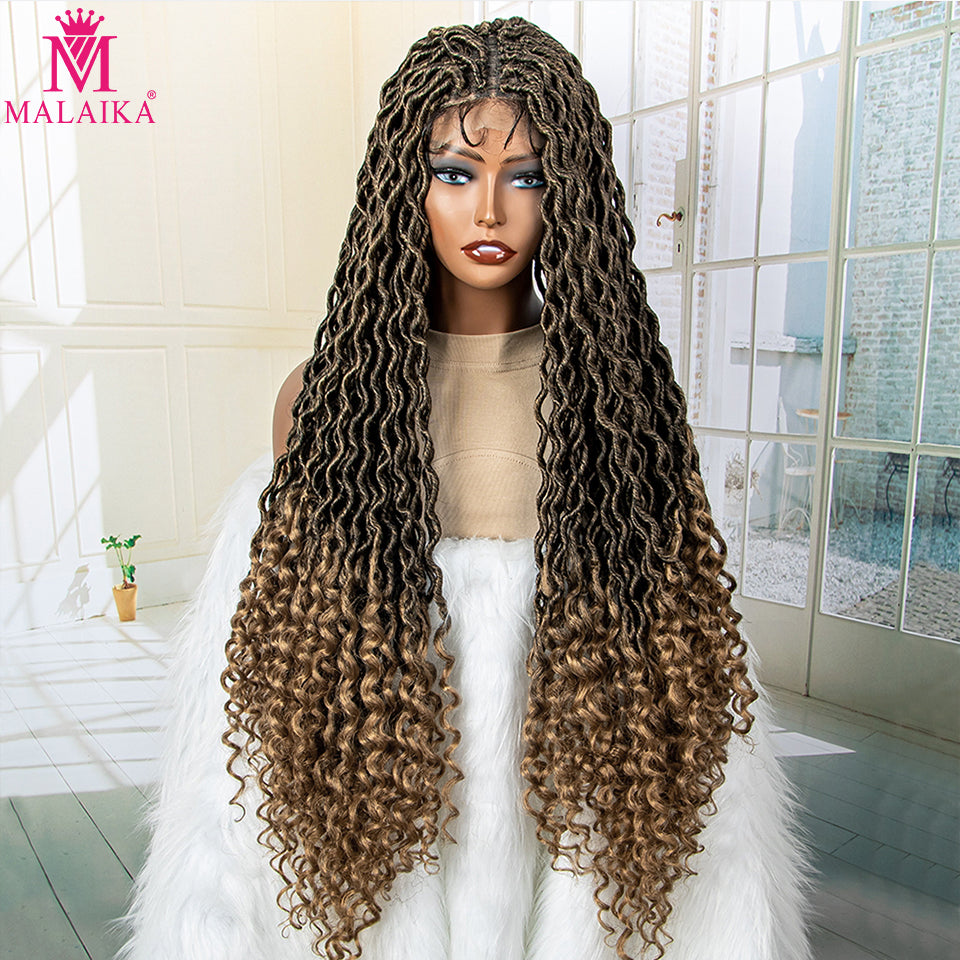 Synthetic Lace Front Wig Braided Wigs With Baby Hair