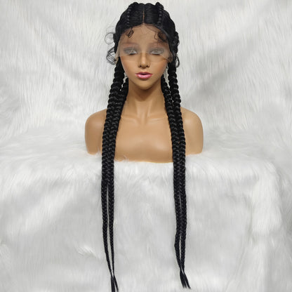 African lace braided braid wig 32 inches