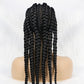 NEW 38 inches Synthetic Full Lace Box Braids Wig for Black Women 6tracks