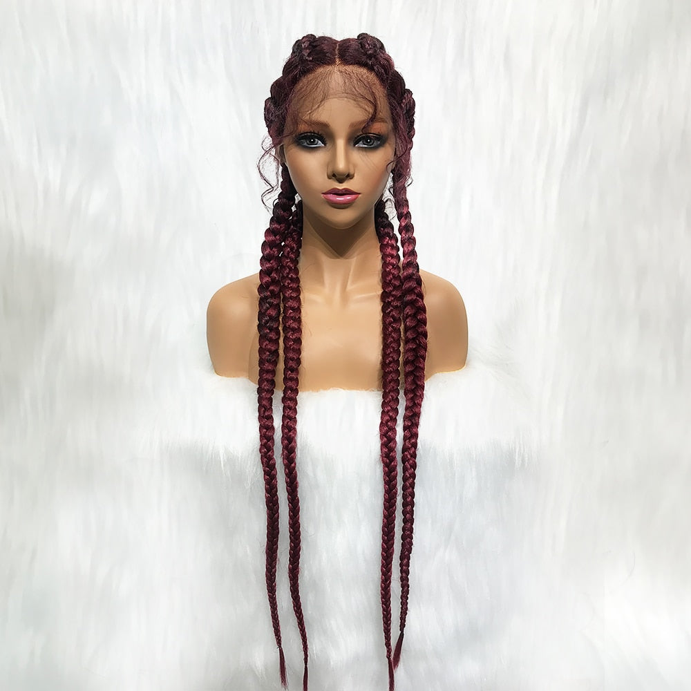 African lace braided braid wig 32 inches