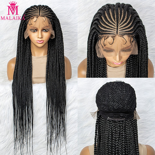 New Arrival 13x6 Synthetic Lace Front Wigs Naturl look Braided Wigs JJW-1