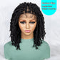 009 # 14 inches Short Locs  Wigs for Black Women Men Afro Curly Synthetic Wig