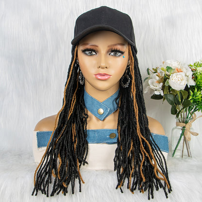 Baseball Cap Wig With Braided Box Braids Adjustable Girls