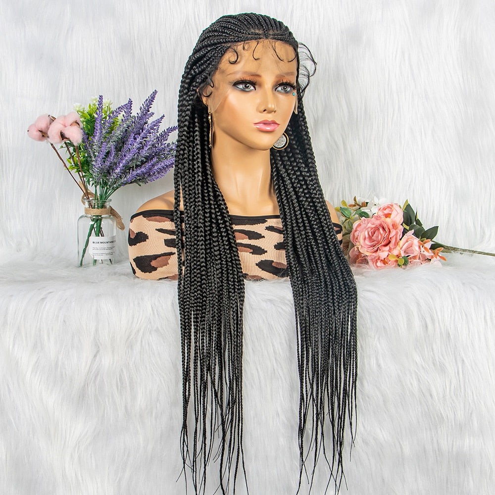 13x9 Lace 36 Inches Synthetic full Braiding Knotless Wigs