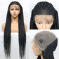 Braided Wigs Synthetic Lace Front Knotless Box New Braid Wig