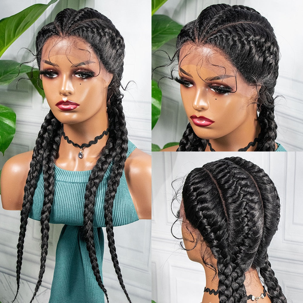 Braided Wigs with Baby Hair Synthetic Hair Flash Sale