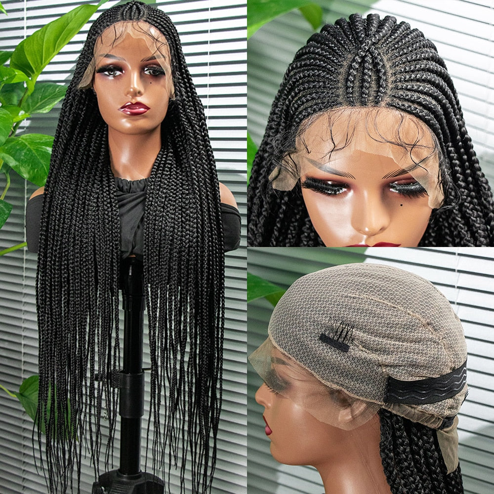 New Arrival Braided Wigs Synthetic Full Lace Wig Braid  With Baby Hair