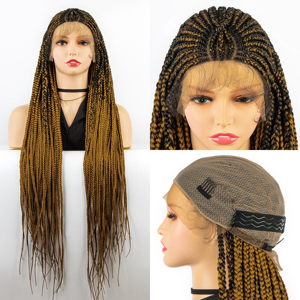 New Arrival Braided Wigs Synthetic Full Lace Wig Braid  With Baby Hair