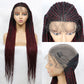 Braided Wigs Synthetic Lace Front Knotless Box New Braid Wig