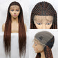 Braided Wigs Synthetic Lace Front Knotless Box New Braid Wig