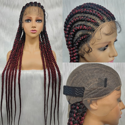 Braided Wigs Full Lace Wig Synthetic Box Braids Hair New In