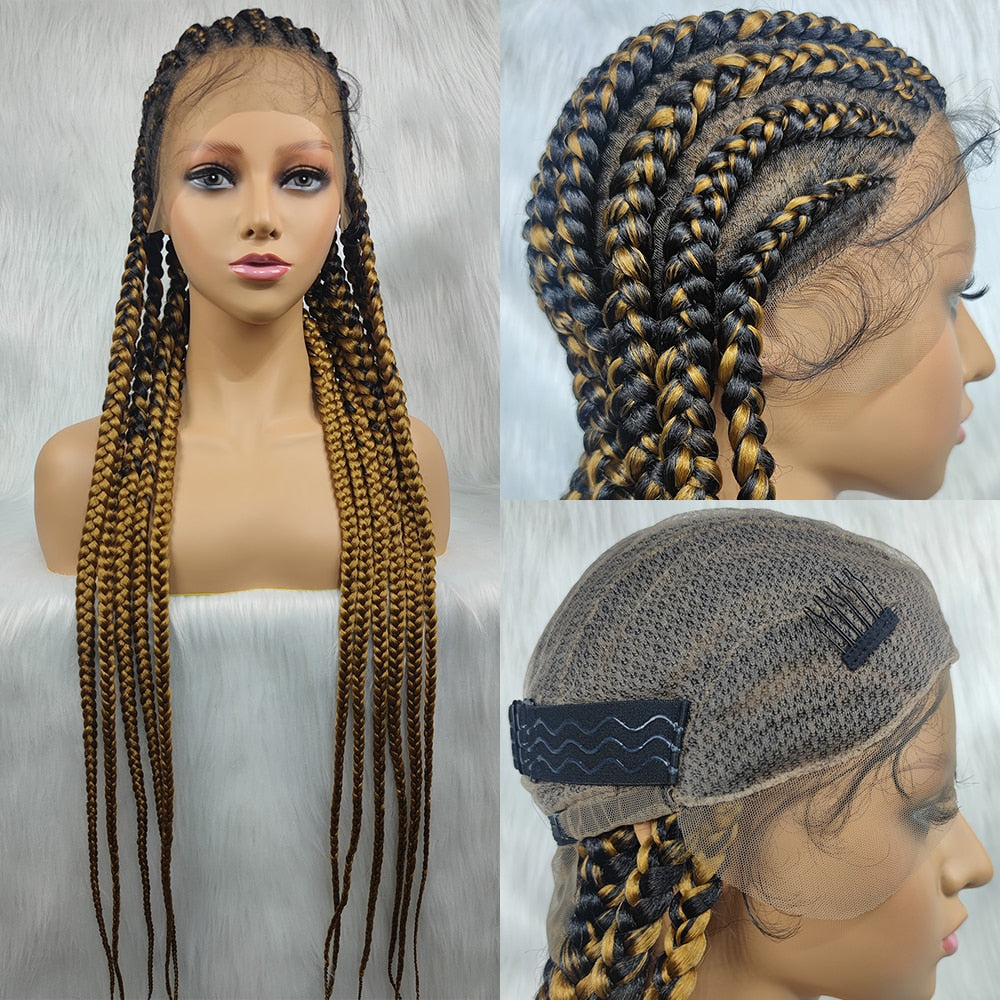 Braided Wigs Full Lace Wig Synthetic Box Braids Hair New In