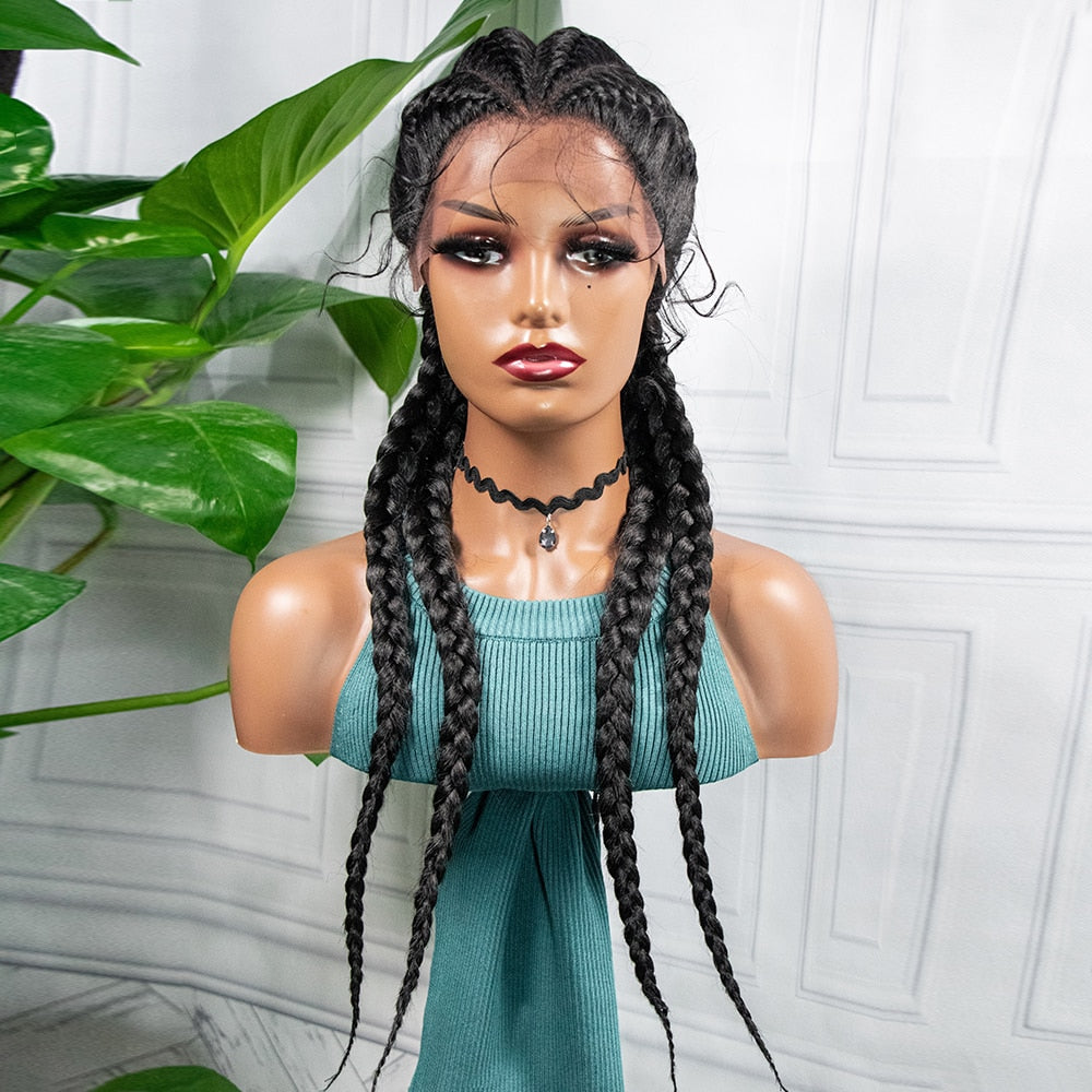 Braided Wigs with Baby Hair Synthetic Hair Flash Sale