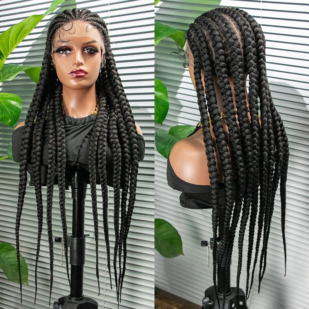 Full Head Lace Braided WigsSynthetic  Daily Hair